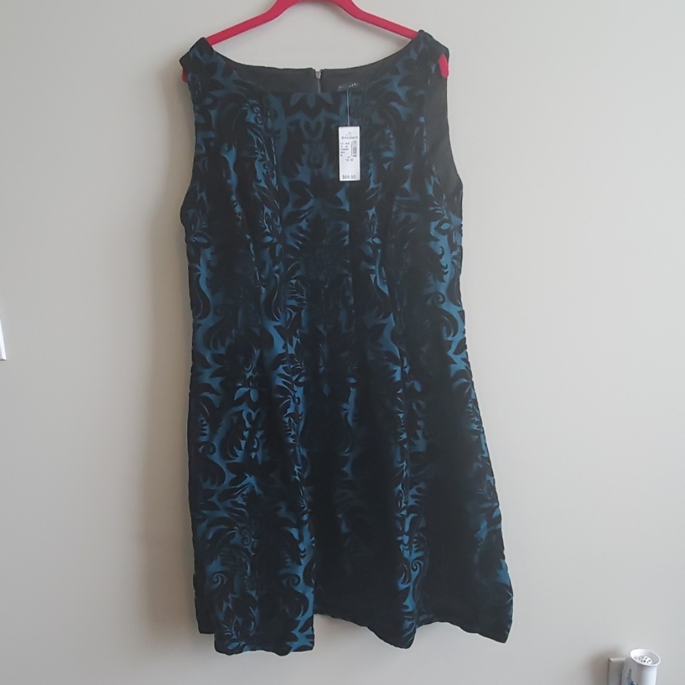 NWT Jacquard Velvet Fit & Flare Dress